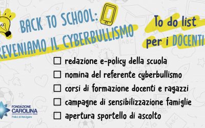 Back to school: Preveniamo il cyberbullismo