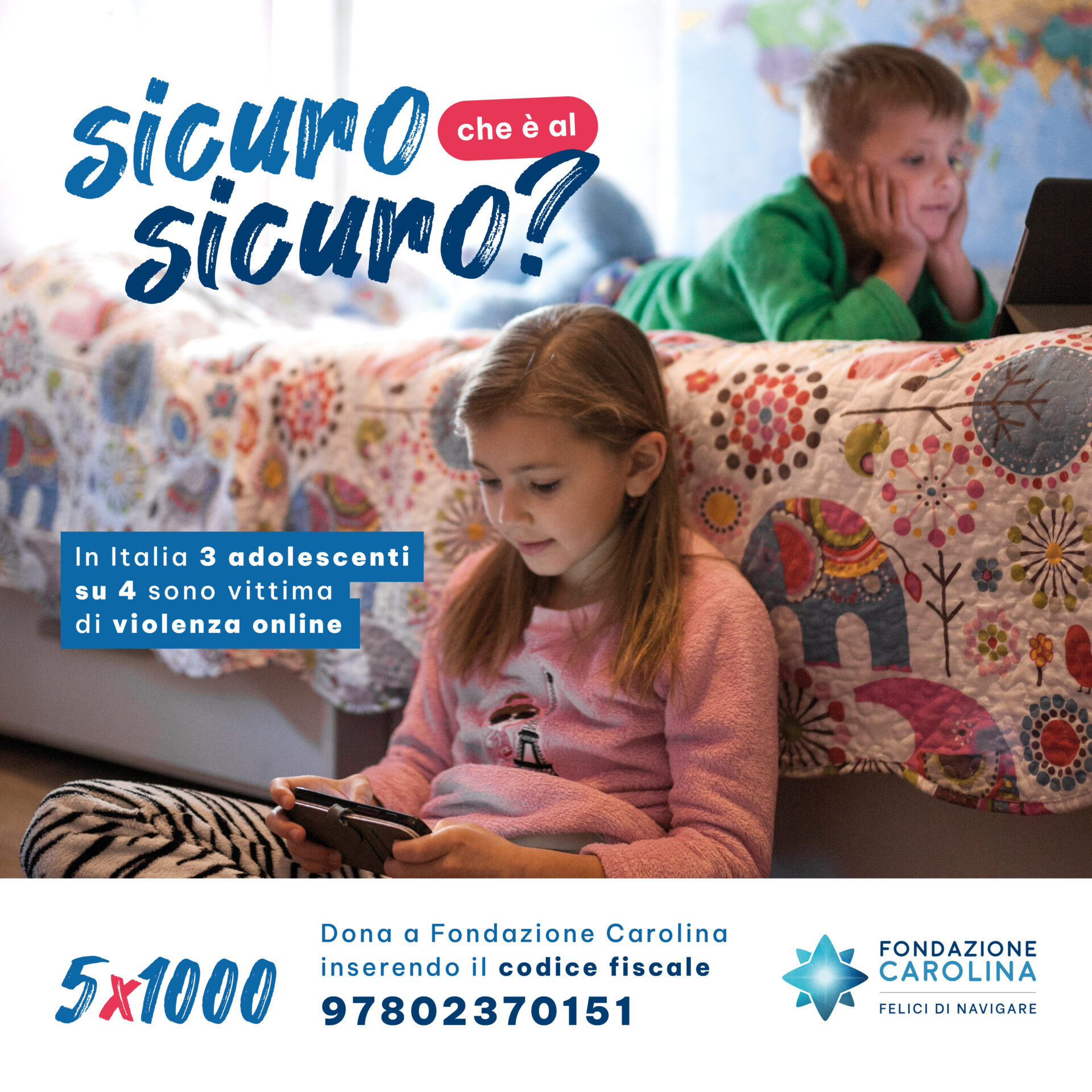 Sicuro che è al sicuro? Il tuo 5x1000 per la sicurezza digitale